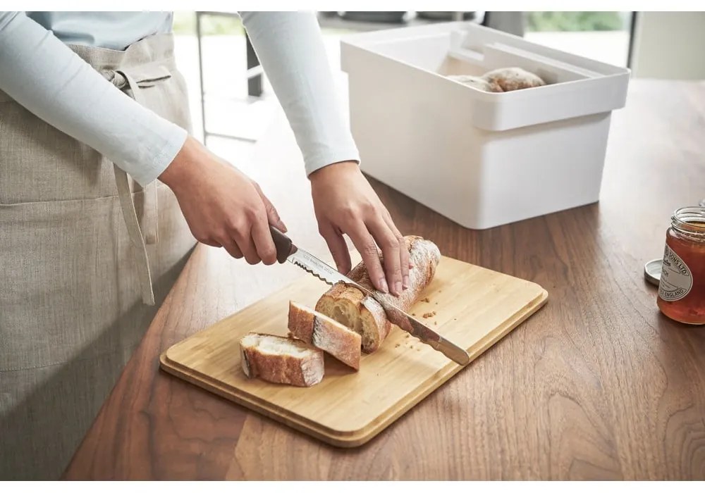 Кошница за бял хляб с бамбуков капак Yamazaki Tower - YAMAZAKI