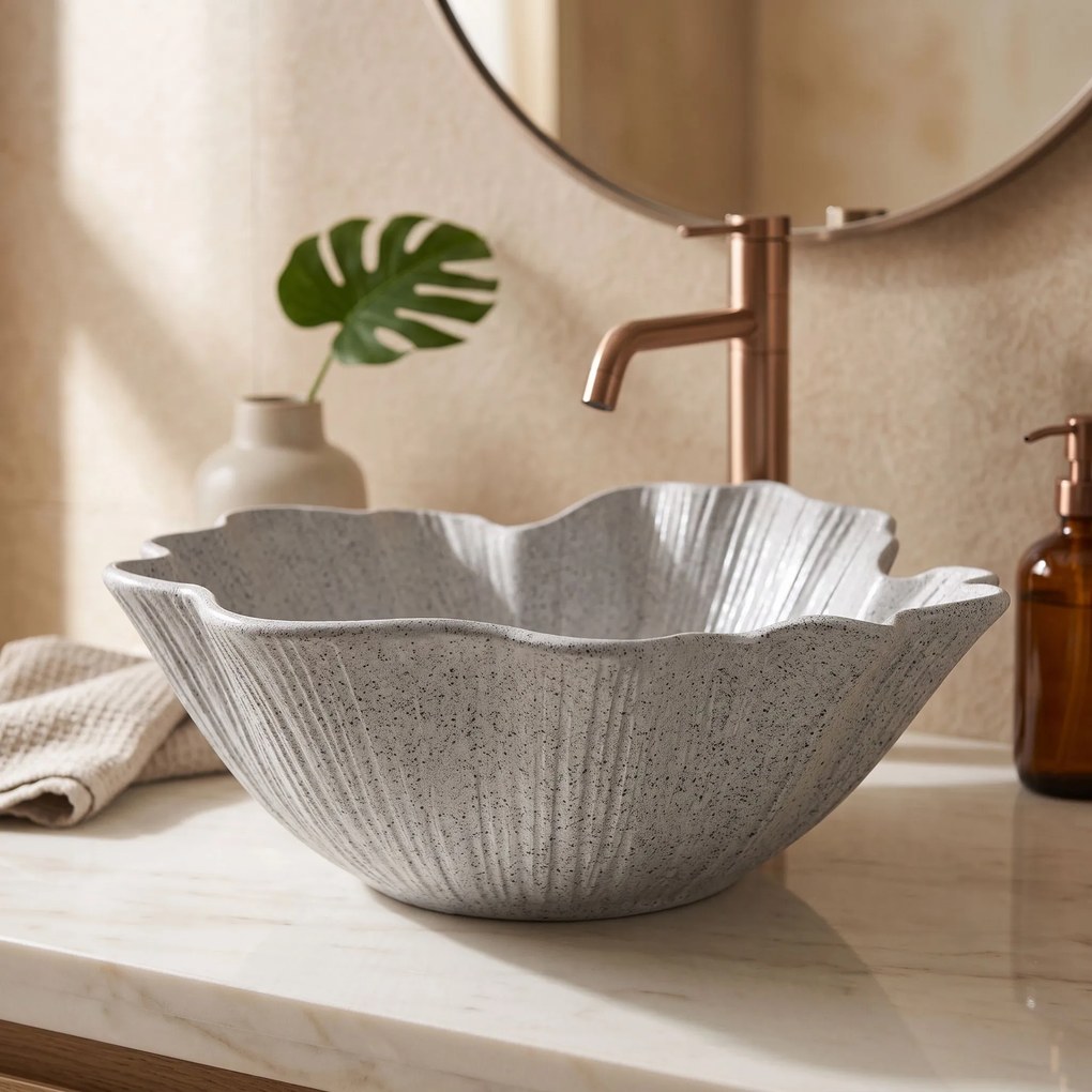 Умивалник за плот Rea Flower Grey