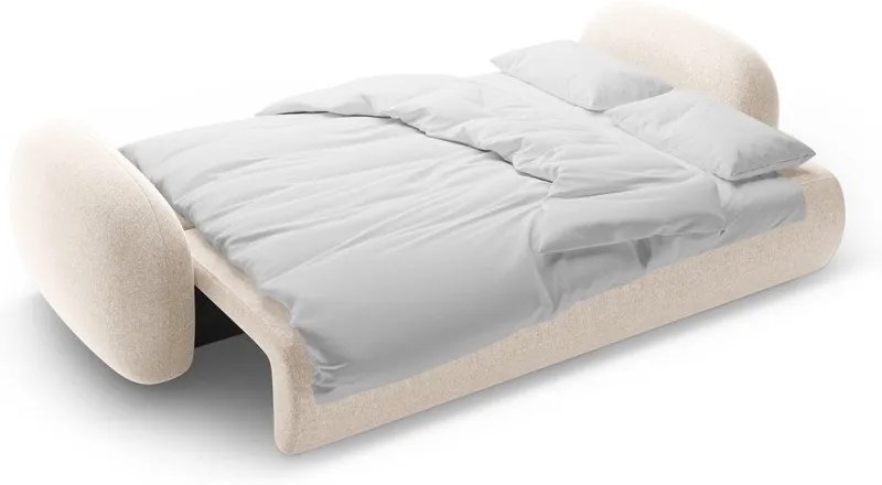 Кремав шенилов сгъваем/с място за съхранение диван 262 cm Tonale – Cosmopolitan Design