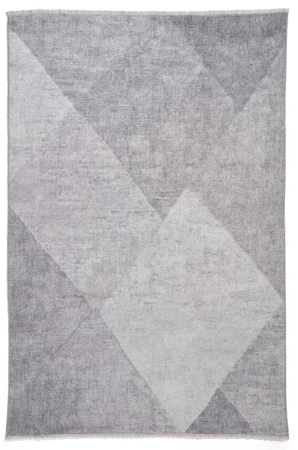 Светлосив килим със смес от памук подходящ за пране 122x170 cm Whisper – Think Rugs