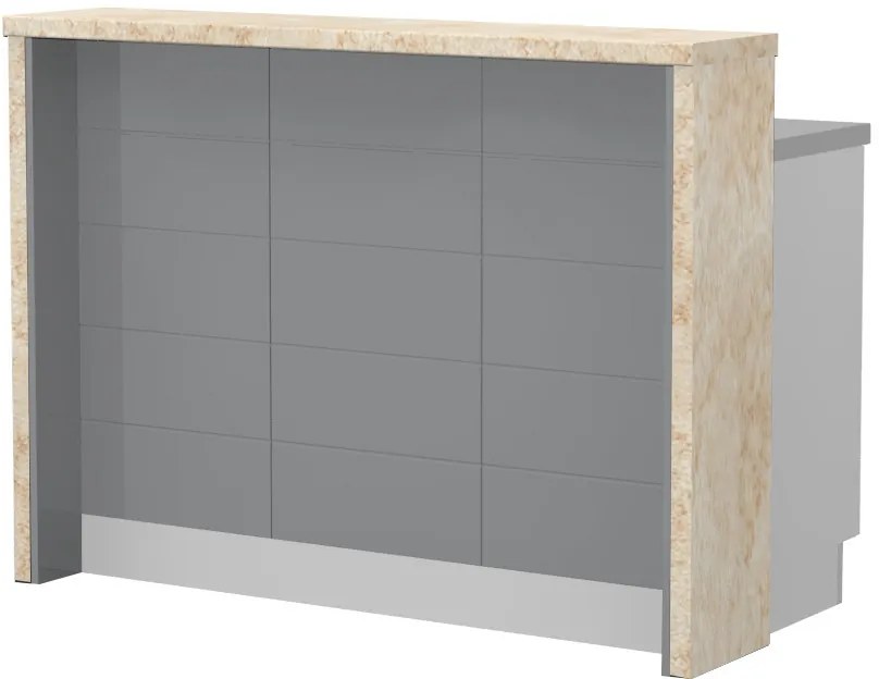Островна кухненска пейка Hudson-Length: 135 cm.-Gray-Latino Marble