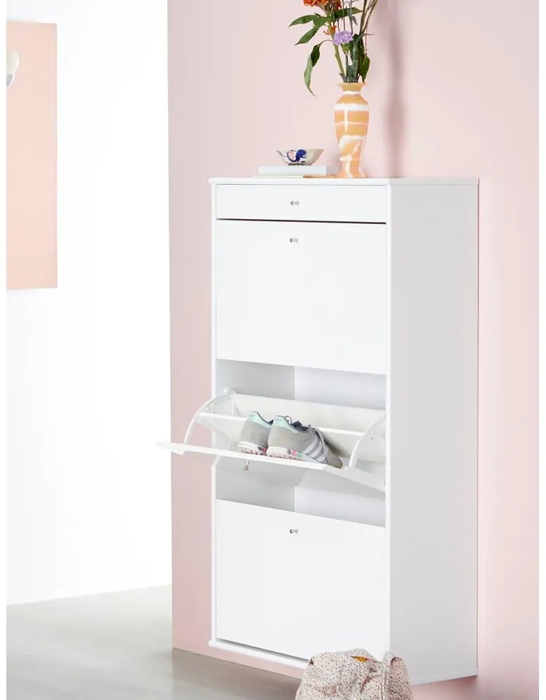 Бяла етажерка за обувки Mistral White - Hammel Furniture