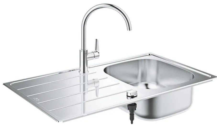 GROHE 31562SD1 - Комплект кухненска мивка и смесител BAU 860 x 500 mm неръждаема стомана