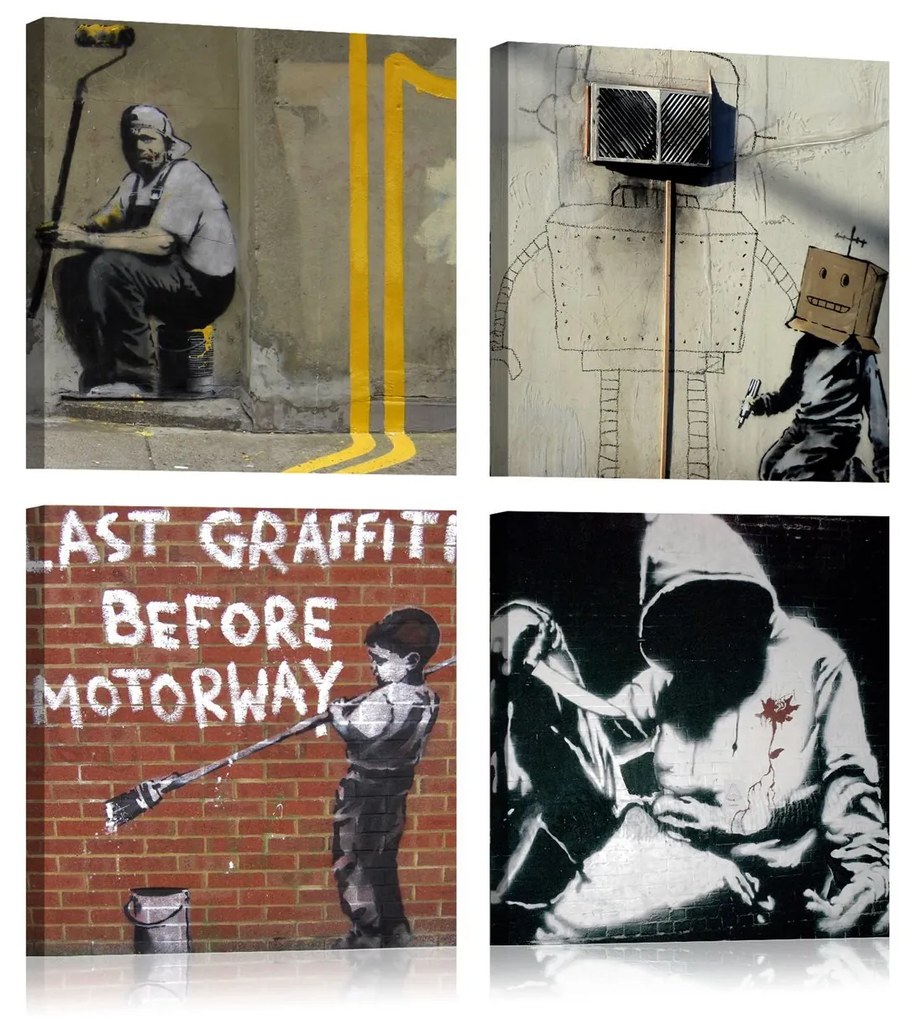 Печат върху платно - Banksy - Street Art 90x90