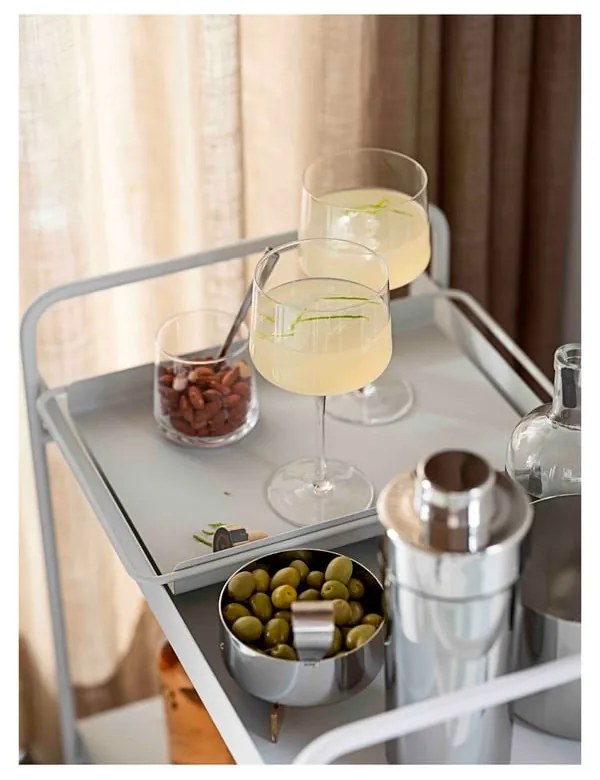 Метална маса за сервиране на колела 40,5x61 cm A-Cocktail - Zone