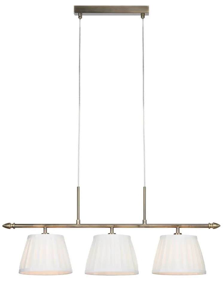 Markslöjd 108975 - Полилей на кабел OXFORD 3xE14/40W/230V месинг/бял