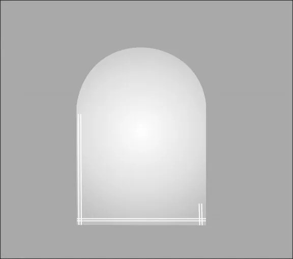 Обикновено огледало за баня ICM R45, 48x60см