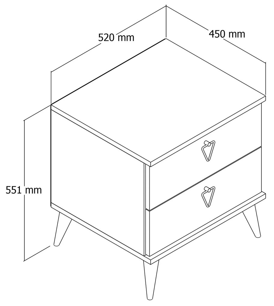 Нощно шкафче Versa-Ce 3632 Дъб