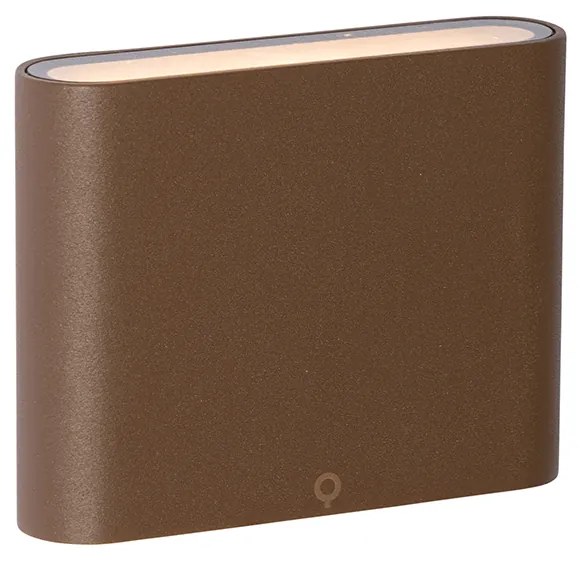 Модерен външен стенен аплик ръждяво кафяв 11,5 см с LED IP65 - Batt