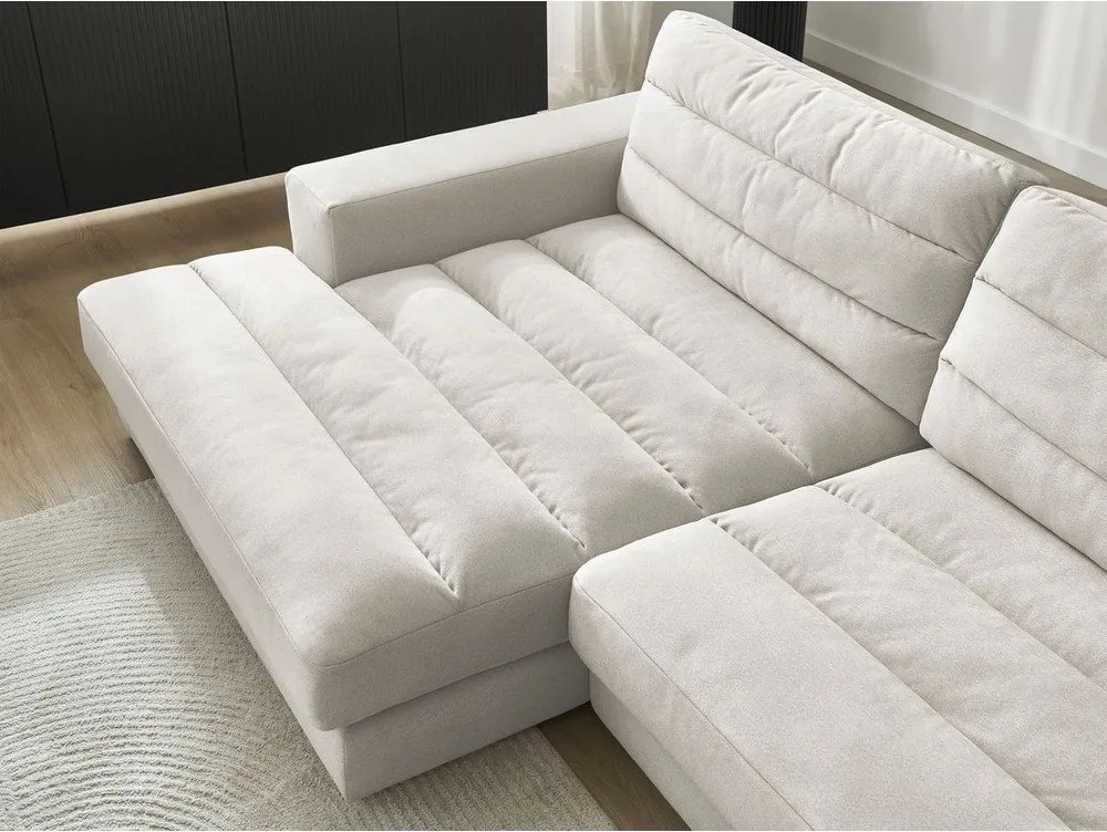 Бежов кадифен ъглов диван (ляв ъгъл) Sierra – Bobochic Paris