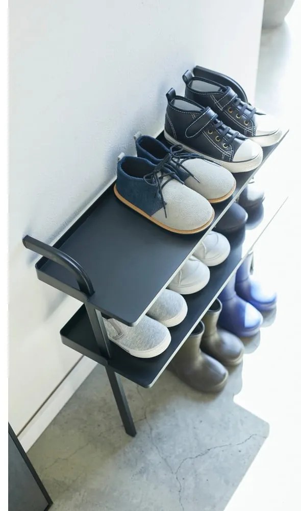 Черна метална стойка за детски обувки Tower - YAMAZAKI