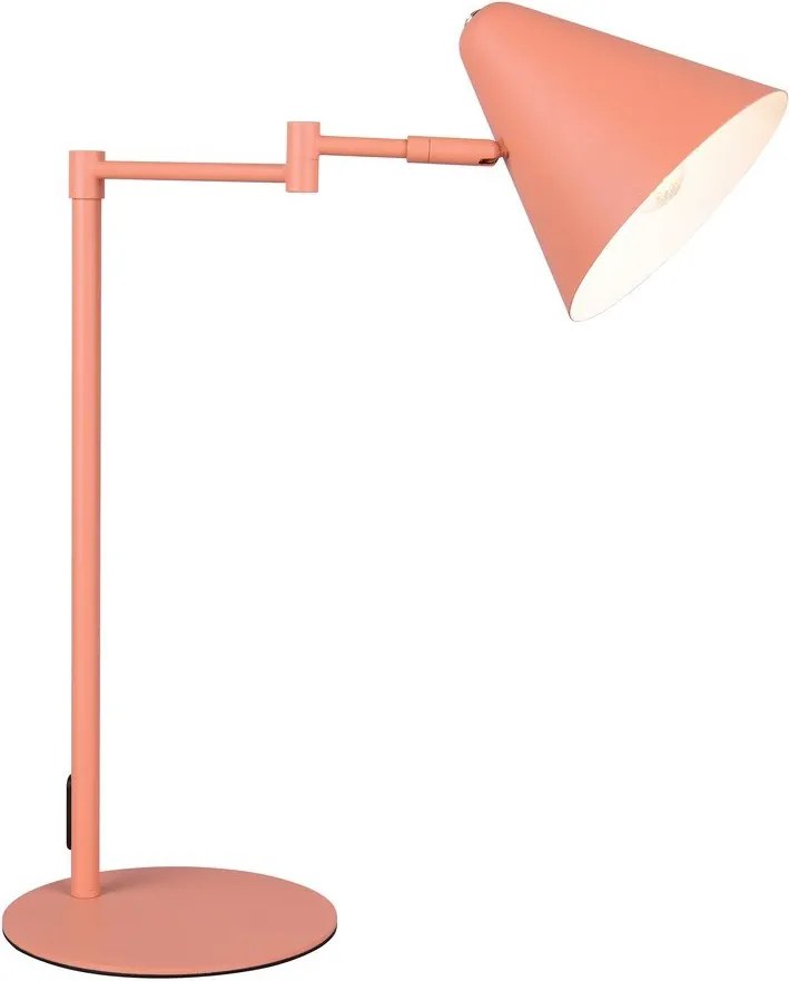 Оранжева настолна лампа с огъваща се структура (височина 50,5 cm) Cosima – Trio