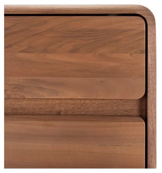 Кафяв скрин от масивен орех 90x90x45 cm Fawn – Gazzda