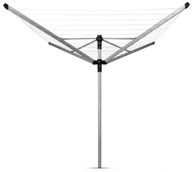 Външен простор Brabantia Lift-O-Matic Advance 90300253, 50 м, Регулируема височина, Котва за бетониране, Калъф, Торба с щипки, Резистентен на корозия, Инокс