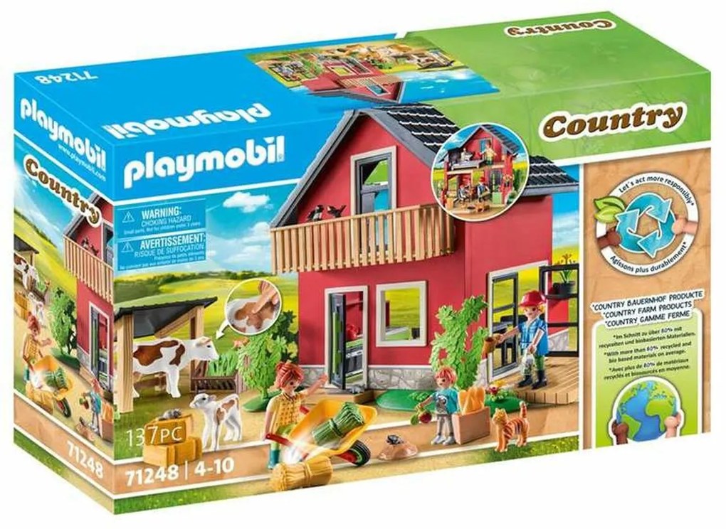 Playset Playmobil 71248 Country Furnished House with Barrow and Cow 137 Части