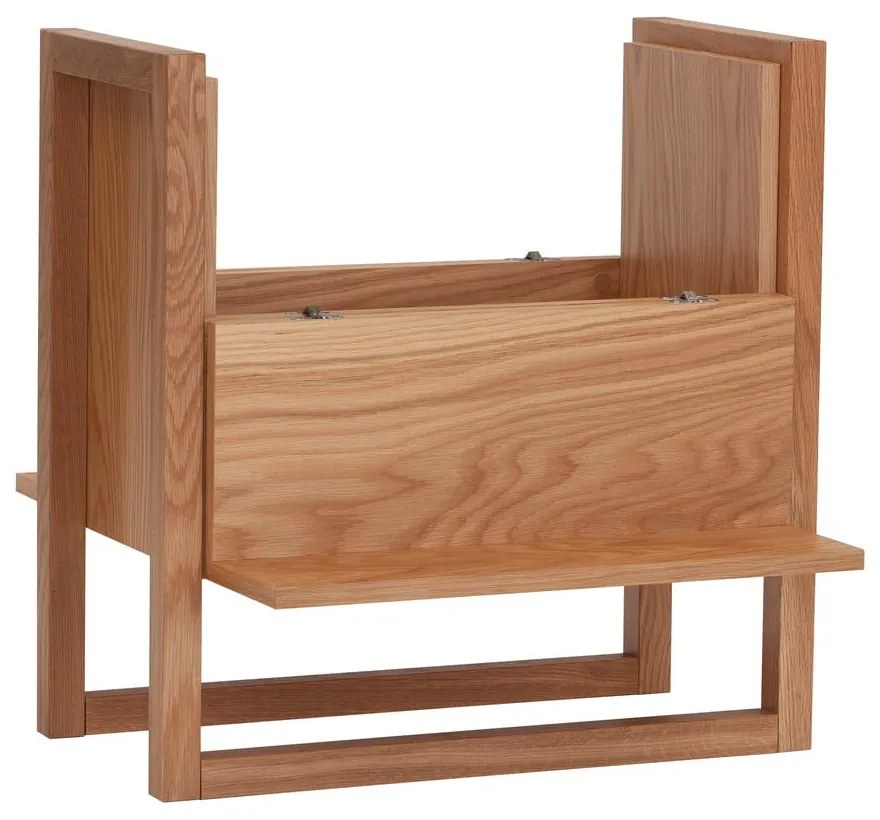 Шкаф за вино от дъбова дървесина в естествен цвят 59x60 cm NewEst - Woodman