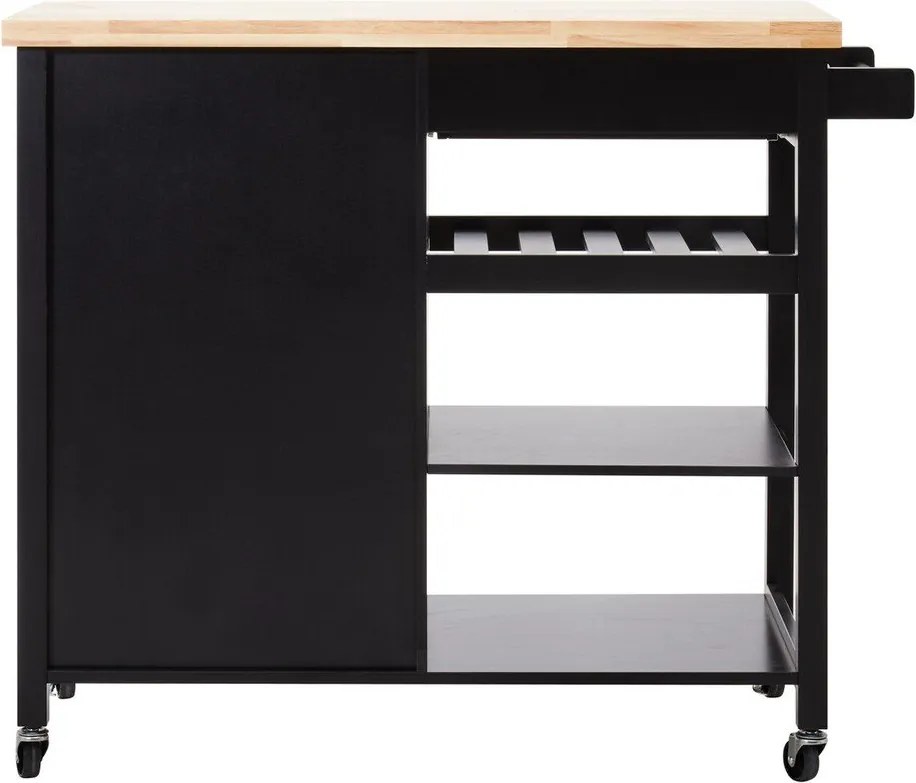 Кухненски остров на колелца от масивно каучуково дърво 48x105 cm Frankfurt – Premier Housewares