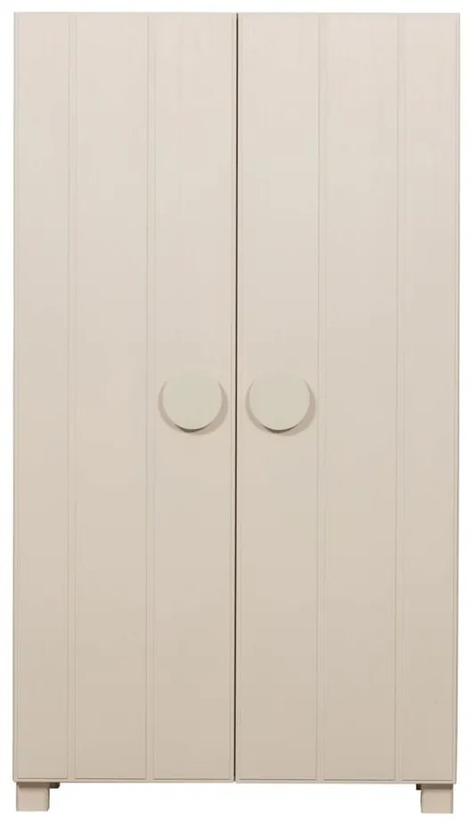 Кремав гардероб от бор 110x200 cm Noah - WOOOD