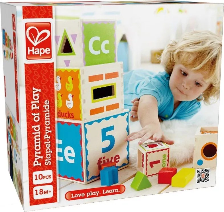 Hape - Дървени кубчета сортер H0413