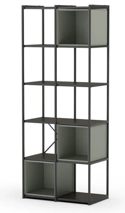 Зелено-черна библиотека 71x179 cm Anya – Marckeric