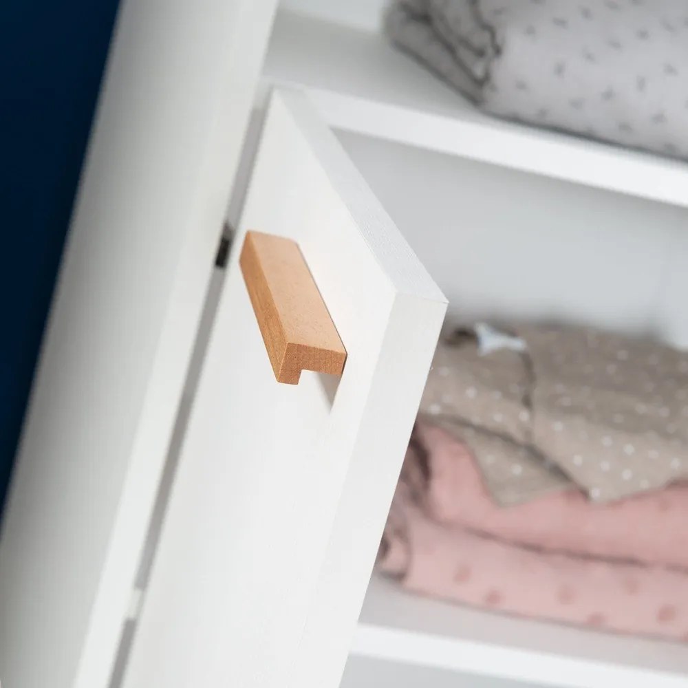 Бял детски скрин с маса за преповиване 88x98x75 cm Anton – Roba