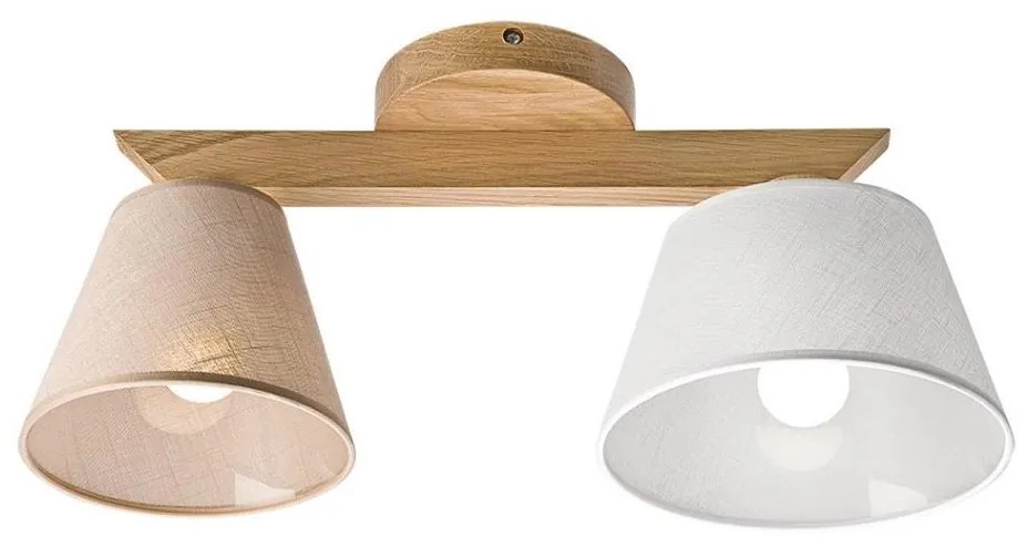 Плафон ANTONIO 2xE14/40W/230V дъб, приспособен за таван