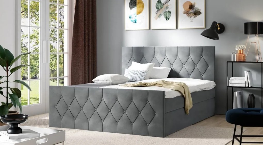 Тапицирано легло Sky lux-Gkri-140 x 200