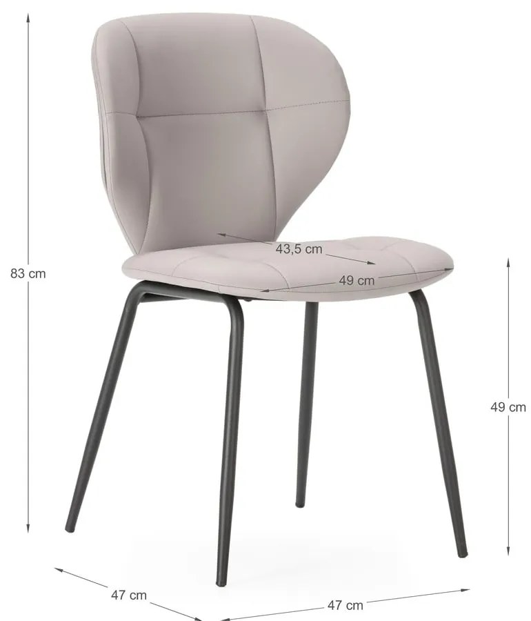 Бежови трапезни столове в комплект от 2 бр. Maura – Marckeric