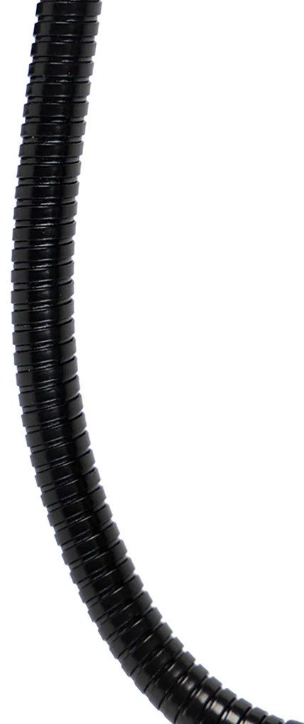 Стенна лампа черна с бронзов велурен абажур 18см - Brescia