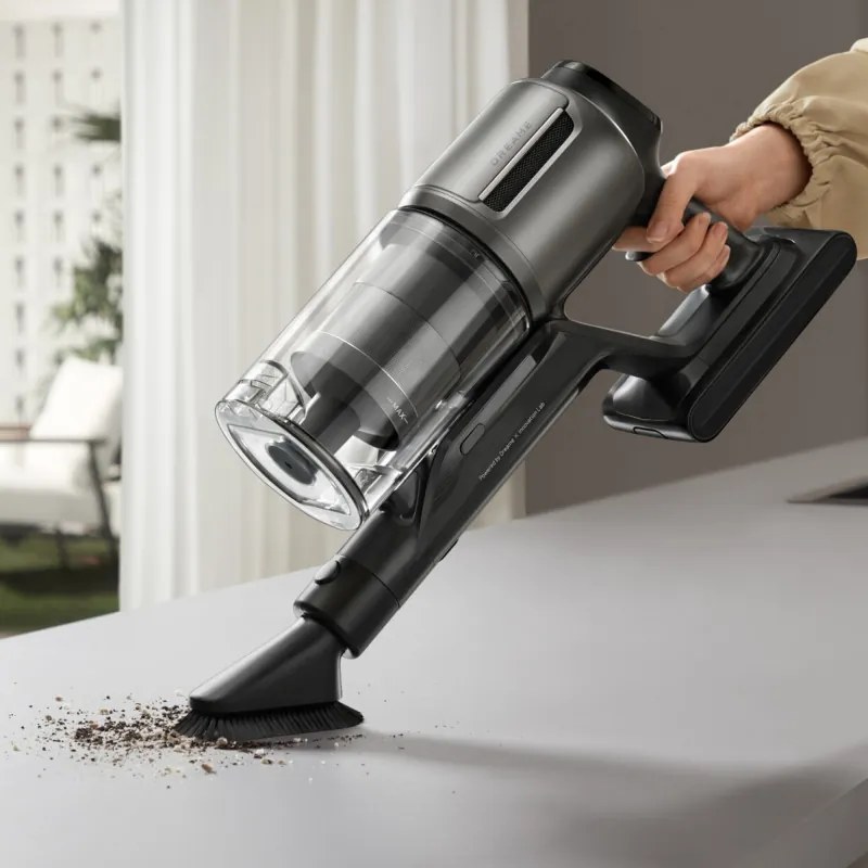 Безкабелна прахосмукачка Dreame Z30 AquaCycle VZV77B, 855W, 310AW, 150000 об/мин, 3 степени, 0.32/0.4/0.6 л, 90 мин, HEPA H14, LED, Безчетков мотор, Черен