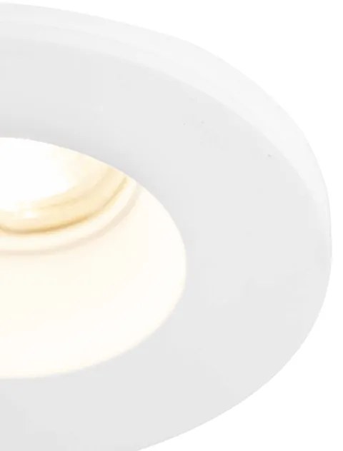 Комплект от 6 вградени спота бели 13 см кръгли - Gypsy Stucco