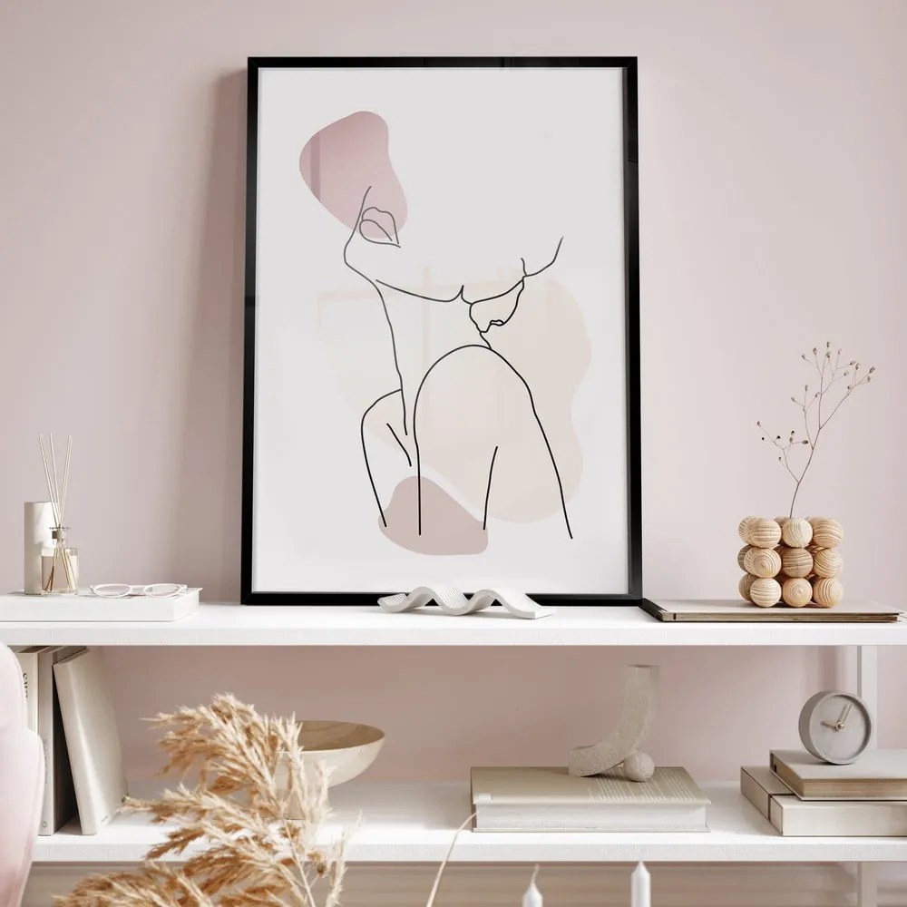 Плакат в рамка 50x70 cm Woman Pink - Styler