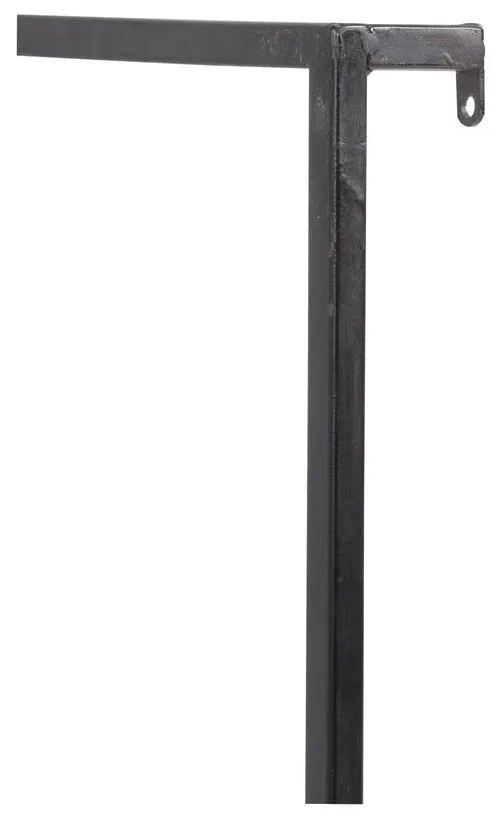 Матиран черен рафт от елхово дърво Maddison - Light & Living