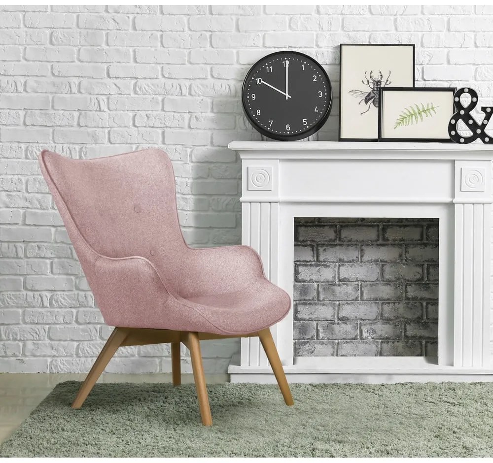 Светлорозово кресло Niko – Ropez