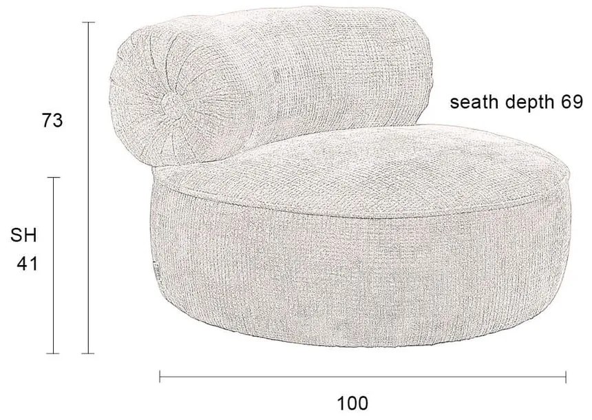 Оранжев фотьойл Tilbury - Dutchbone