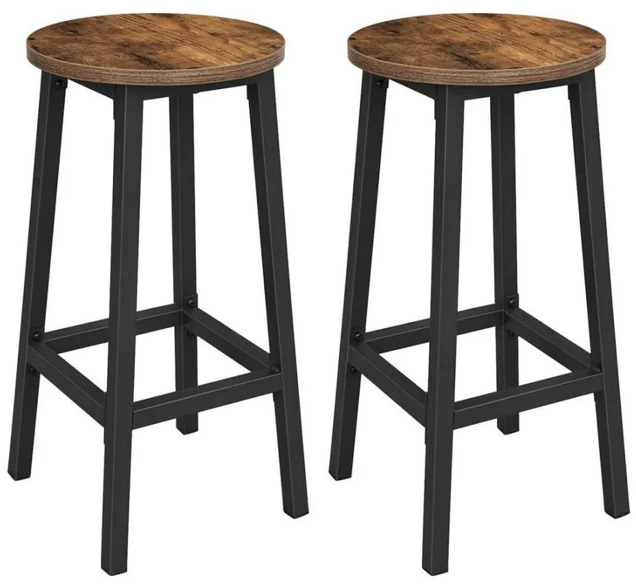 Бар стол LOE кафяв/черен