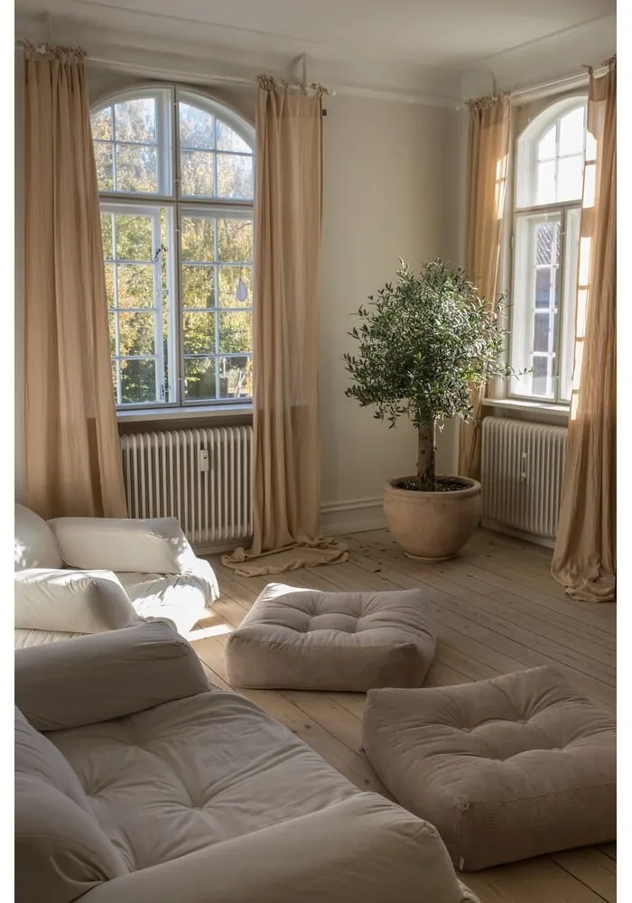 Кафяв разтегателен диван 140 cm Hippo - Karup Design