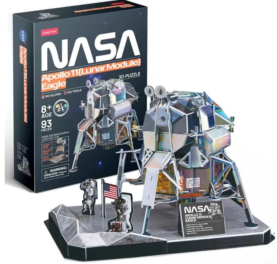Cubic Fun - Пъзел 3D NASA Лунен Модул Apollo 11 Eagle 93ч. DS1058h