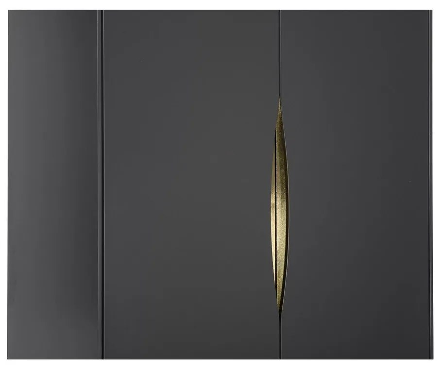 Тъмно сив гардероб 80x195 cm Kobe - Woodman