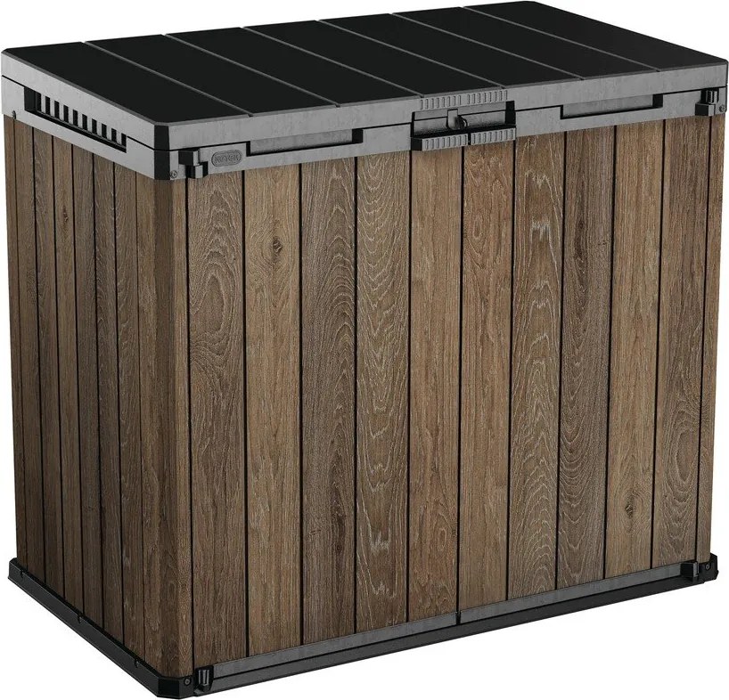 Тъмнокафява пластмасова градинска кутия за съхранение Deco – Keter