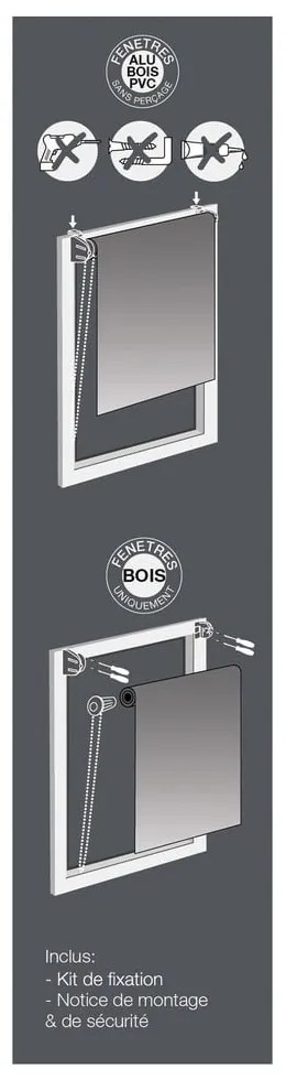 Бяла текстилна ролетна щора 60x180 cm Forelista – douceur d'intérieur