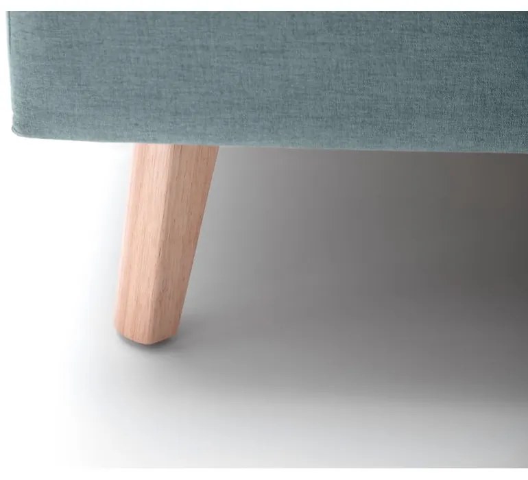 Синьо /сиво двойно легло 180x200 cm тапицирано с място за съхранение с включена подматрачна рамка Frieda – Meise Möbel