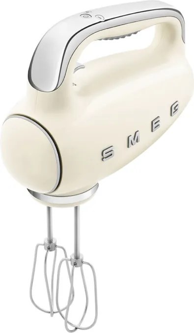 Ръчен миксер SMEG 50's Style HMF01CREU, 250W, 9 скорости, Турбо, Скрит LED дисплей, Таймер, Аксесоари, Кремав