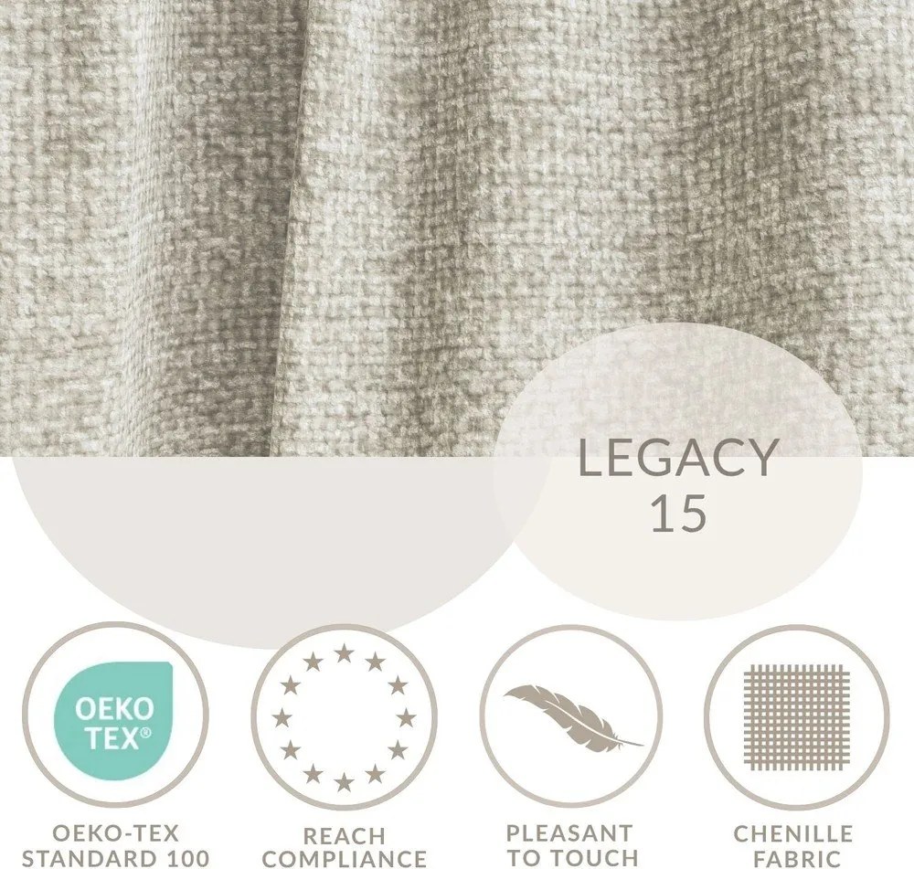 Бежов шенилов сгъваем/с място за съхранение ъглов диван (ляв ъгъл/L форма) Tonga – Maison de Rêve