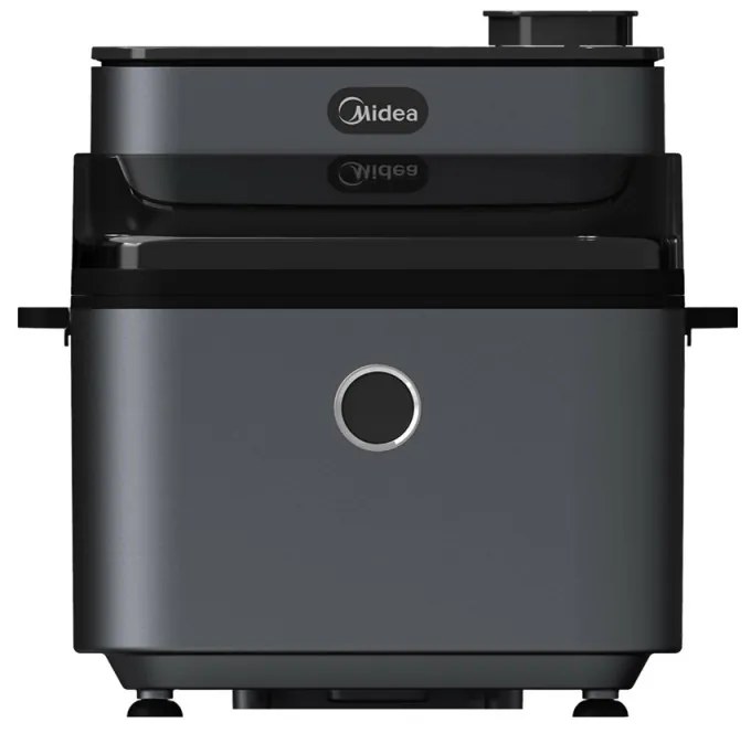 Фритюрник с горещ въздух Midea MF-CY75A2, 1700W, 7.3L, LED дисплей, Изсушаване, Технология JuicyCrispy, Сив
