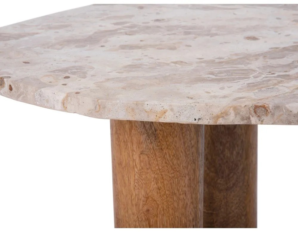 Масичка за кафе с мраморен плот 50x75 cm Organic - Leitmotiv