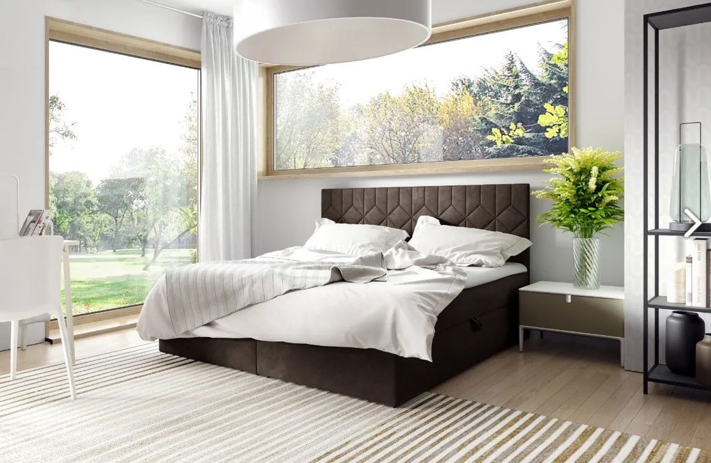 Тапицирано легло Box 5-Kafe-140 x 200
