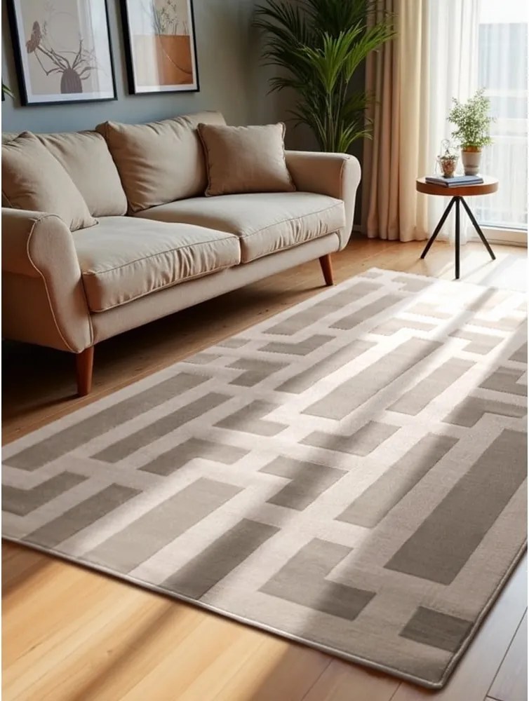 Сиво-кремав килим 200x280 cm Perles Onyx – Elle Decoration