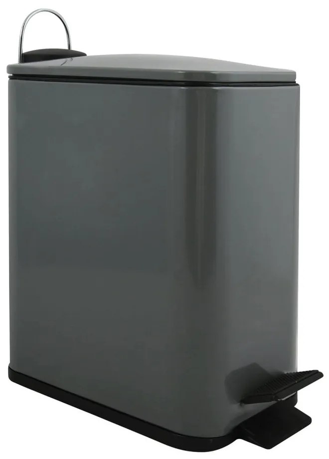 Тъмносиво стоманено кошче за боклук с педал 5 l Erik – Spirella