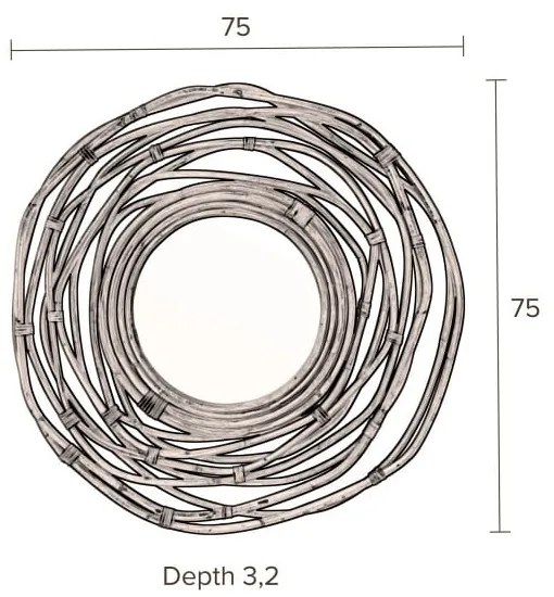 Стенно огледало Kubu - Dutchbone